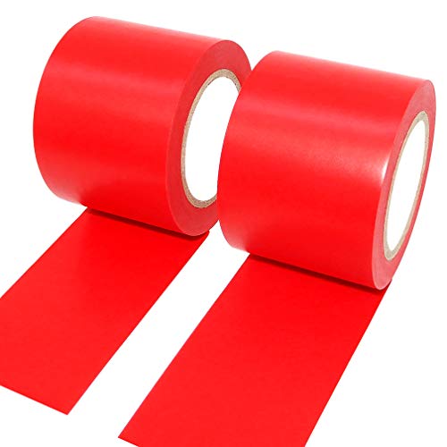 ALBOYI Isolierband 2 Rollen, 50 mm x 15 m Elektro-Isolierband Selbstklebendes, PVC Klebeband Wasserdichtfür für Isolieren, Reparieren, Bündeln von Kabeln, Schwer Entflammbar, Rot von ALBOYI