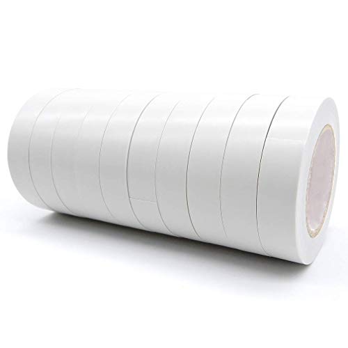 ALBOYI Weiß Isolierband 10 Rollen, 15mm x 15m PVC Isolierband Wasserdichtfür, Elektrisches Klebeband Selbstklebendes, Gafferband für Isolieren, Reparieren, Bündeln von Kabeln ALBOYI Weiß Isolierband 10 Rollen, 15mm x 15m PVC Isolierband Wasserdichtfür, Elektrisches Klebeband Selbstklebendes, Gafferband für Isolieren, Reparieren, Bündeln von Kabeln von ALBOYI