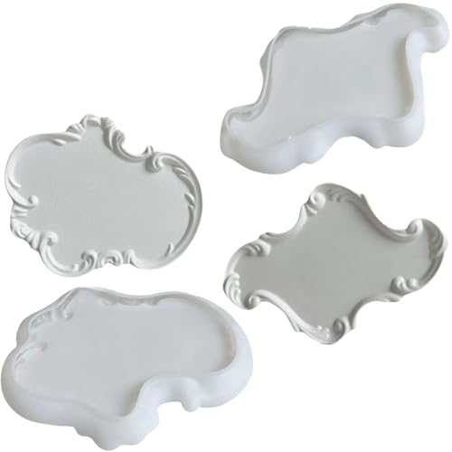 ALEFBET Silikonformen Gießformen, Silikonform Tablett, Silikon Gießform Europäische Unregelmäßige Tablett, Gipsformen zum Gießen, Epoxidharz Formen zur Herstellung von Tablett von ALEFBET