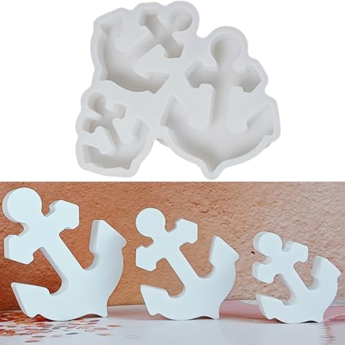 ALEFBET Silikonform Anker,Silikonformen Gießformen Anker,Silikon Gießform Anker,Gipsformen zum Gießen, Epoxidharz Formen Anker S1488 von ALEFBET