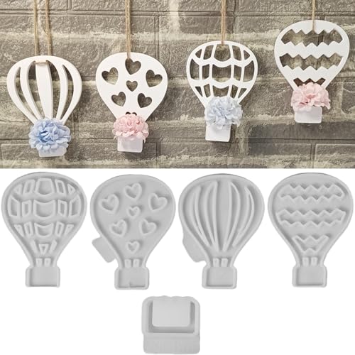 ALEFBET Silikonform Ballon Blumenkorb,Silikonformen Gießformen Geldgeschenk,Silikon Gießform Ballon,Gipsformen zum Gießen S1496 (Ballon S1496) von ALEFBET