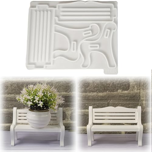 ALEFBET Silikonform Bank, Silikonformen Gießformen Bank, Silikon Gießform Bank, Silikonform Parkbank,Gipsformen zum Gießen, Epoxidharz Formen S1585 (Bank S1585) von ALEFBET