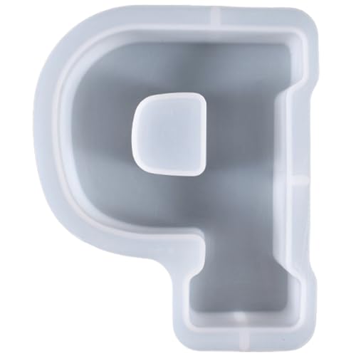 ALEFBET Silikonform Buchstaben Groß XXL - 18cm,Silikonformen Gießformen Buchstaben,DIY Silikon Gießform,Gipsformen zum Gießen,Epoxidharz Formen Buchstaben (P) von ALEFBET
