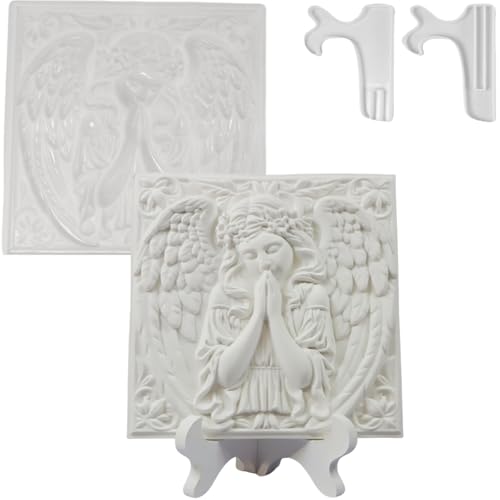 ALEFBET Silikonform Engel, Silikonformen Gießformen Engel, Silikon Gießform Ornamente, Gipsformen zum Gießen, Epoxidharz Formen Engel Dekorationen (Set-Engel) von ALEFBET