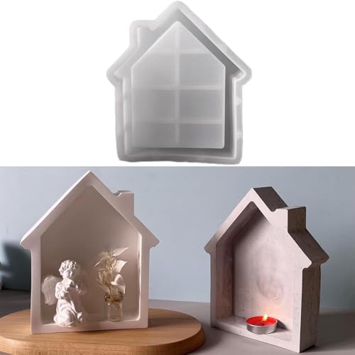 ALEFBET Silikonform Haus,Silikonformen Gießformen Haus,Silikon Gießform Haus,Silikonformen Häuser,Gipsformen zum Gießen,Epoxidharz Formen GY-X722 von ALEFBET