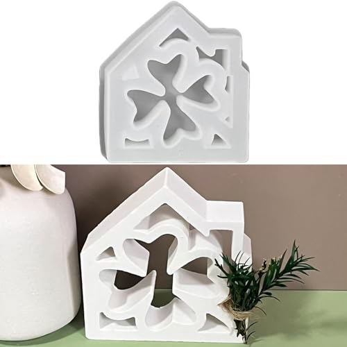 ALEFBET Silikonform Haus mit Kleeblatt,Silikonformen Gießformen Häuser,Silikon Gießform Kleeblatt,Gipsformen zum Gießen,Epoxidharz Forme XY521S ALEFBET Silikonform Haus mit Kleeblatt,Silikonformen Gießformen Häuser,Silikon Gießform Kleeblatt,Gipsformen zum Gießen,Epoxidharz Forme XY521S von ALEFBET