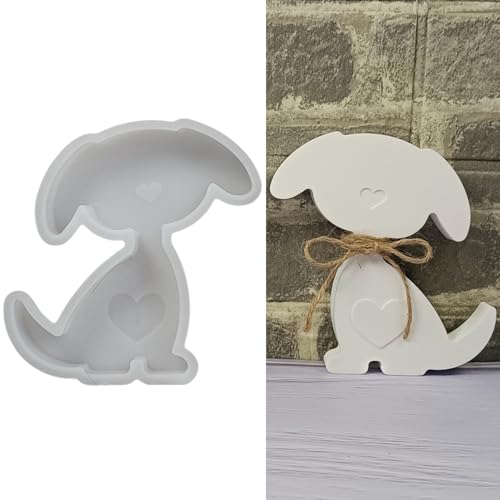 ALEFBET Silikonform Hund, Silikonformen Gießformen Hund, Silikonformen Hund, Silikon Gießform Hund, Gipsformen zum Gießen, Epoxidharz Formen Hund S1345 (Hund) von ALEFBET