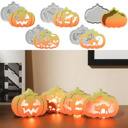 ALEFBET Silikonform Lichter Halloween Kürbis,Silikonformen Gießformen Halloween,Silikon Gießform Kürbis für Led,Gipsformen zum Gießen,Epoxidharz Formen D5621 ALEFBET Silikonform Lichter Halloween Kürbis,Silikonformen Gießformen Halloween,Silikon Gießform Kürbis für Led,Gipsformen zum Gießen,Epoxidharz Formen D5621 von ALEFBET
