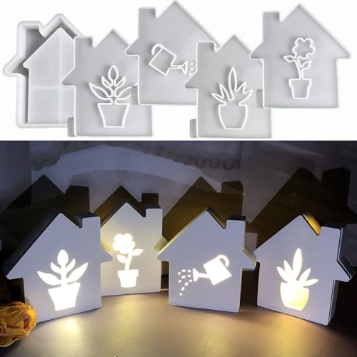 ALEFBET Silikonform Lichterhaus,Silikonformen Gießformen Lichterhäuser,Silikon Gießform Haus mit Deckplatte für Led,Gipsformen zum Gießen, Epoxidharz Formen X0829 ALEFBET Silikonform Lichterhaus,Silikonformen Gießformen Lichterhäuser,Silikon Gießform Haus mit Deckplatte für Led,Gipsformen zum Gießen, Epoxidharz Formen X0829 von ALEFBET
