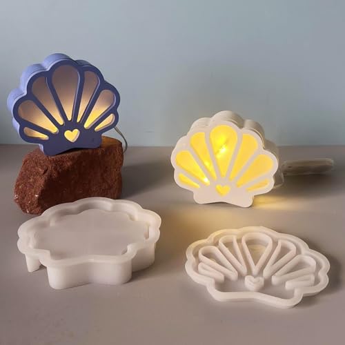 ALEFBET Silikonform Muschel für Led,Silikonformen Gießformen Muschel,Silikon Gießform Lichterkranz,Gipsformen zum Gießen,Epoxidharz Formen X1100 von ALEFBET
