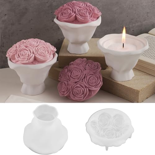 ALEFBET Silikonform Rose Box,Rosenstrauß Kerzenformen zum Gießen,Silikonformen Gießformen Kerzen,Silikon Gießform Rose,Gipsformen zum Gießen FSMG64 ALEFBET Silikonform Rose Box,Rosenstrauß Kerzenformen zum Gießen,Silikonformen Gießformen Kerzen,Silikon Gießform Rose,Gipsformen zum Gießen FSMG64 von ALEFBET