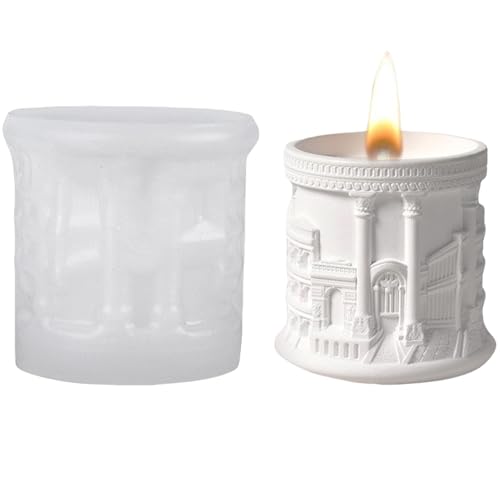 ALEFBET Silikonform Tasse,Griechische Mythologie Tasse Kerzenformen zum Gießen,Gießform Tasse Gips,Silikonformen Gießformen Tassen,Silikonform Becher für Epoxidharz (Römische Straßen) von ALEFBET