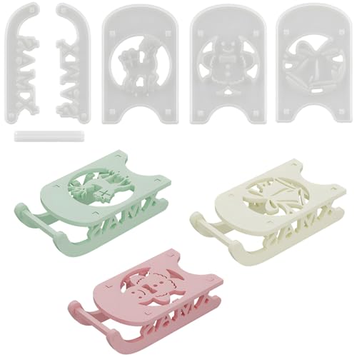 ALEFBET Silikonform Weihnachten Schlitten, Silikonformen Gießformen, DIY Silikon Gießform Weihnachten, Gipsformen zum Gießen, Epoxidharz Formen D5705 ALEFBET Silikonform Weihnachten Schlitten, Silikonformen Gießformen, DIY Silikon Gießform Weihnachten, Gipsformen zum Gießen, Epoxidharz Formen D5705 von ALEFBET