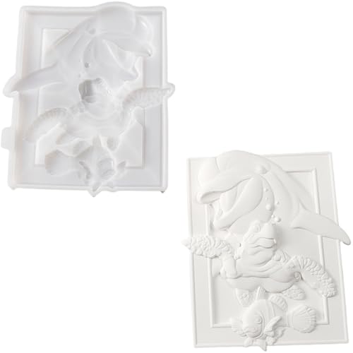 ALEFBET Silikonformen Gießformen, Silikonform Delfine und Schildkröten Erleichterung, Silikon Gießform, Gipsformen zum Gießen, Epoxidharz Formen Erleichterung Dekorationen ALEFBET Silikonformen Gießformen, Silikonform Delfine und Schildkröten Erleichterung, Silikon Gießform, Gipsformen zum Gießen, Epoxidharz Formen Erleichterung Dekorationen von ALEFBET