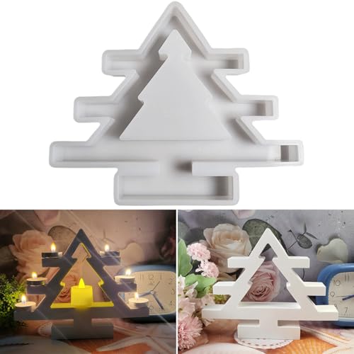 ALEFBET Silikonformen Gießformen Weihnachten Kerzenhalter, Silikonform Weihnachten Kerzenhalter, Weihnachtsbaum Silikon Gießform Kerzenhalter Weihnachtsbaum Gipsformen zum Gießen ALEFBET Silikonformen Gießformen Weihnachten Kerzenhalter, Silikonform Weihnachten Kerzenhalter, Weihnachtsbaum Silikon Gießform Kerzenhalter Weihnachtsbaum Gipsformen zum Gießen von ALEFBET