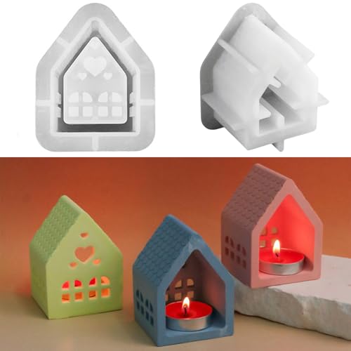 ALEFBET Silikonform Kerzenhalter, Silikonform Haus, Silikon Gießform Kerzenhalter,Silikonformen Gießformen Kerzenhalter Häuser,Gipsform Haus Kerzenhalter ALEFBET Silikonform Kerzenhalter, Silikonform Haus, Silikon Gießform Kerzenhalter,Silikonformen Gießformen Kerzenhalter Häuser,Gipsform Haus Kerzenhalter von ALEFBET