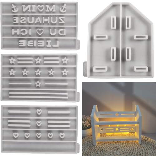 ALEFBET Silikonformen Gießformen, New DIY Silikon Gießform, Gipsformen zum Gießen, Epoxidharz Formen (Lagerregal A) von ALEFBET