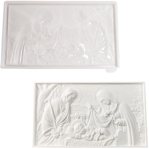 Silikonformen Gießformen, Silikonform Jesu Kindheit Erleichterung, Silikon Gießform, Gipsformen zum Gießen, Epoxidharz Formen zur Herstellung von Erleichterung Dekorationen Silikonformen Gießformen, Silikonform Jesu Kindheit Erleichterung, Silikon Gießform, Gipsformen zum Gießen, Epoxidharz Formen zur Herstellung von Erleichterung Dekorationen von ALEFBET