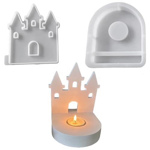Silikonformen Gießformen, Silikonform Kerzenhalter, Silikon Gießform Kerzenhalter, Silikonformen Kerzenhalter，Gipsformen zum Gießen (Schloss B) von ALEFBET