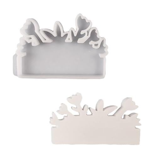 ALEFBET Silikonformen Gießformen, Silikonform Kerzenhalter DIY Kombination Silikon Gießform Kerzenhalter, Gipsformen zum Gießen (Einsatz - Blumen) von ALEFBET