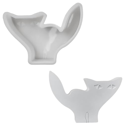 Silikonformen Gießformen, Silikonform Kerzenhalter und Dekorationen, Gipsformen zum Gießen (Katze) von ALEFBET