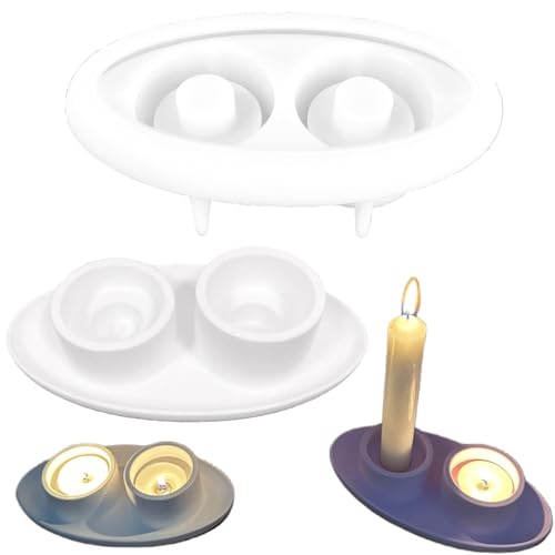 Silikonformen Gießformen, Silikonform Kerzenhalter und Dekorationen, Gipsformen zum Gießen (Kerzenständer - Oval) von ALEFBET