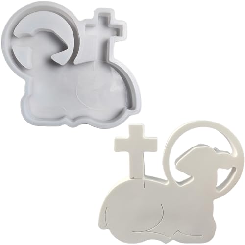 ALEFBET Silikonformen Gießformen, Silikonform Kreuz und Lamm, Silikon Gießform Lamm, Gipsformen zum Gießen, Epoxidharzformen zur Herstellung Christlicher Dekorationen ALEFBET Silikonformen Gießformen, Silikonform Kreuz und Lamm, Silikon Gießform Lamm, Gipsformen zum Gießen, Epoxidharzformen zur Herstellung Christlicher Dekorationen von ALEFBET