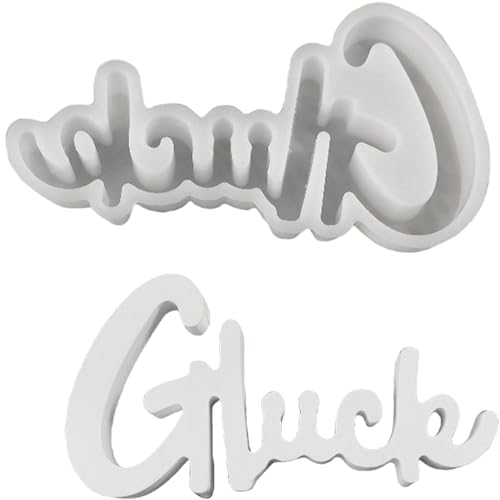 ALEFBET Silikonformen Gießformen，DIY Silikon Gießform，Gipsformen zum Gießen，Epoxidharz Formen（Gluck） von ALEFBET