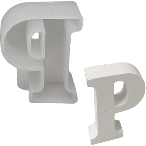Silikonformen Gießformen，Silikonform Buchstaben Groß, DIY Silikon Gießform，Gipsformen zum Gießen, Epoxidharz Formen Buchstaben (P) von ALEFBET