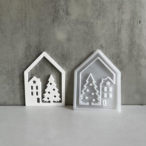 ALEFBET Silikonformen Gießformen Haus, Silikonform Haus, Silikon Gießform Haus, Gipsformen zum Gießen, Epoxidharzformen zur Herstellung von Haus Ornamenten (Hauspaneel B) von ALEFBET