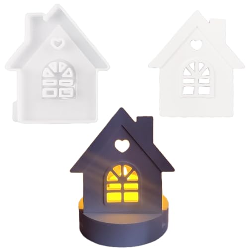 Silikonformen Gießformen Kerzenhalter, Neue Ideen Silikonform Kerzenhalter, Kombiniert Silikon Gießform kerzenhalter, Gipsformen zum Gießen (Einsatz - Haus) von ALEFBET