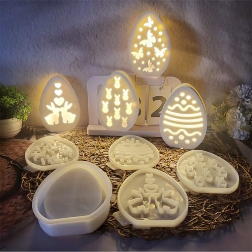 ALEFBET Silikonformen Gießformen Ostern, Silikonform Ostern, Silikon Gießform Ostern, Silikonformen Kaninchen, Gipsformen zum Gießen, Epoxidharz Formen Ostern Ornamenten von ALEFBET