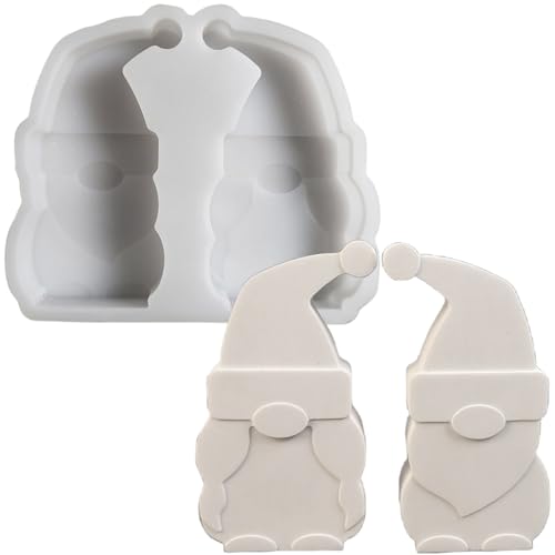 ALEFBET Silikonformen Gießformen Weihnachten, Silikonform Weihnachten, DIY Silikon Gießform, Gipsformen zum Gießen, Epoxidharz Formen (Weihnachtsmann) von ALEFBET