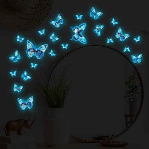 ALEGRE® 25 Stück Wandtattoo Schmetterlinge Leuchtend von ALEGRE