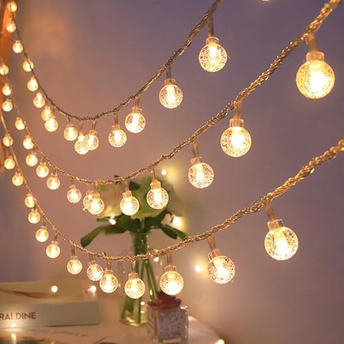 ALEGRE® 3M 20 LED Kristallkugel Lichterkette (Warmweiß) von ALEGRE