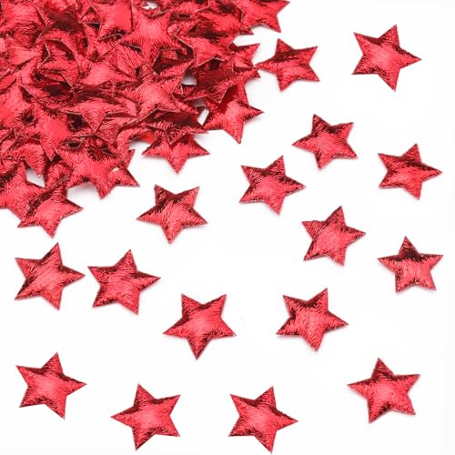 ALEGRE® Sterne Konfetti Geburtstag Rot, 100 Stück Glitzersterne Streudeko, Tischdeko für Weihnachten, Silvester, Hochzeit von ALEGRE
