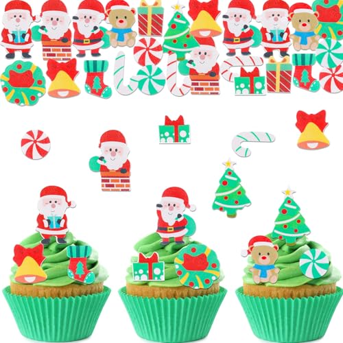 ALEGRE 100 Stück Essbare Tortendeko Weihnachten,Kuchen Deko Weihnachten Essbar,Esspapier Weihnachtsbaum Cupcake Topper,Essbare Weihnachtsmann Tortendeko,Muffin Deko Weihnachtsmann ALEGRE 100 Stück Essbare Tortendeko Weihnachten,Kuchen Deko Weihnachten Essbar,Esspapier Weihnachtsbaum Cupcake Topper,Essbare Weihnachtsmann Tortendeko,Muffin Deko Weihnachtsmann von ALEGRE
