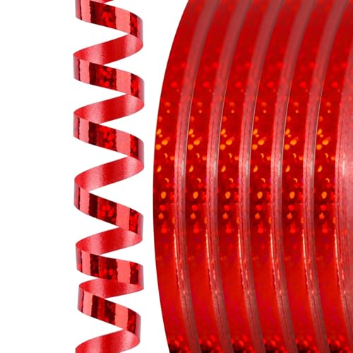 ALEGRE 20 Rollen Geschenkband Rot,5mmx10m Glitzer Ballonband, Schleifenband, Geschenkbänder,Seidenband Bänder zum Basteln, Dekoband für Ballonverschlüsse, Geschenkverpackung, Geburtstag Hochzeits Deko ALEGRE 20 Rollen Geschenkband Rot,5mmx10m Glitzer Ballonband, Schleifenband, Geschenkbänder,Seidenband Bänder zum Basteln, Dekoband für Ballonverschlüsse, Geschenkverpackung, Geburtstag Hochzeits Deko von ALEGRE