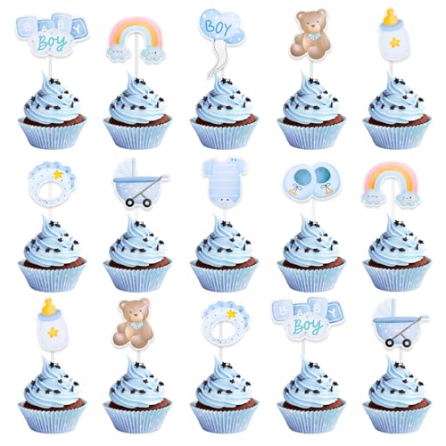 ALEGRE 36 Stück Its a Boy Cupcake Topper,Babyparty Tortendeko Taufe Junge,Baby Boy Deko Kuchen,Baby Shower Tortendeko Gender Reveal Party Deko,Baby Muffin Deko Blau für Taufe Deko,Baby Shower ALEGRE 36 Stück Its a Boy Cupcake Topper,Babyparty Tortendeko Taufe Junge,Baby Boy Deko Kuchen,Baby Shower Tortendeko Gender Reveal Party Deko,Baby Muffin Deko Blau für Taufe Deko,Baby Shower von ALEGRE