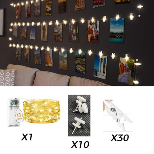 ALEGRE 5M 50 LED Fotoclips Lichterkette mit Timer ALEGRE 5M 50 LED Fotoclips Lichterkette mit Timer von ALEGRE