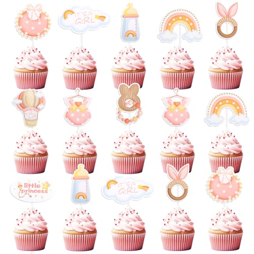 ALEGRE Its a Girl Tortendeko Babyparty,36 Stück Rosa CupcakeTopper Baby Girl,Kuchen Deko Taufe Mädchen,Baby Shower Muffin Deko Gender Reveal Party Deko,Babyparty Deko Torten Mädchen für Taufe ALEGRE Its a Girl Tortendeko Babyparty,36 Stück Rosa CupcakeTopper Baby Girl,Kuchen Deko Taufe Mädchen,Baby Shower Muffin Deko Gender Reveal Party Deko,Babyparty Deko Torten Mädchen für Taufe von ALEGRE
