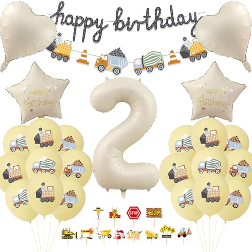 ALEGRE Bagger Geburtstag Deko 2 Jahre, Baustellen Deko 2. Geburtstag Junge, Geburtstagsdeko 2 Jahre Set mit Bagger Luftballon,Tortendeko,Happy Birthday Girlande, Baustellen Deko Kindergeburtstag Party ALEGRE Bagger Geburtstag Deko 2 Jahre, Baustellen Deko 2. Geburtstag Junge, Geburtstagsdeko 2 Jahre Set mit Bagger Luftballon,Tortendeko,Happy Birthday Girlande, Baustellen Deko Kindergeburtstag Party von ALEGRE