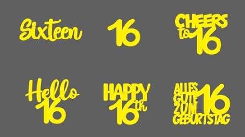 ALEGRE Cupcake Topper 16 Geburtstag ALEGRE Cupcake Topper 16 Geburtstag von ALEGRE