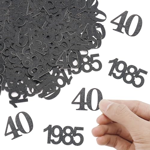 ALEGRE Glitzer Konfetti 40. Geburtstag Deko Groß 3,4-5,1cm, 100 Stk für Frau Mann, Streudeko 1985, Tischdeko Männer Frauen, Luftschlangen ALEGRE Glitzer Konfetti 40. Geburtstag Deko Groß 3,4-5,1cm, 100 Stk für Frau Mann, Streudeko 1985, Tischdeko Männer Frauen, Luftschlangen von ALEGRE