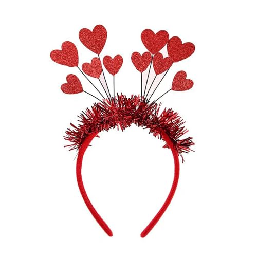 ALEGRE Herz Haarreif Rot, Glitter Herz Stirnband Foto Requisiten, Herz Stirnbänder für Valentinstag, Hochzeit, Geburtstag Party Deko, Kostüm Party, Faschingsparty, Weihnachten Geschenk, Silvester Deko ALEGRE Herz Haarreif Rot, Glitter Herz Stirnband Foto Requisiten, Herz Stirnbänder für Valentinstag, Hochzeit, Geburtstag Party Deko, Kostüm Party, Faschingsparty, Weihnachten Geschenk, Silvester Deko von ALEGRE