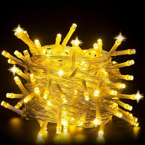 ALEGRE LED Lichterkette Batterie,5M 50 LED Lichterkette mit Batterie Warmweiß,Lichterketten Innen Außen Batteriebetrieben, LED Batterie Lichterkette für Weihnachten,Garten,Balkon,Schlafzimmer, Camping von ALEGRE