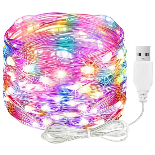 ALEGRE LED Lichterkette mit USB, 3M 30 LED Kupferdraht Lichterkette mit Stecker, Wasserdicht Bunt Lichterketten Innen Außen, Lichterketten LED für DIY Hochzeit Deko,Weihnachten, Balkon, Schlafzimmer ALEGRE LED Lichterkette mit USB, 3M 30 LED Kupferdraht Lichterkette mit Stecker, Wasserdicht Bunt Lichterketten Innen Außen, Lichterketten LED für DIY Hochzeit Deko,Weihnachten, Balkon, Schlafzimmer von ALEGRE