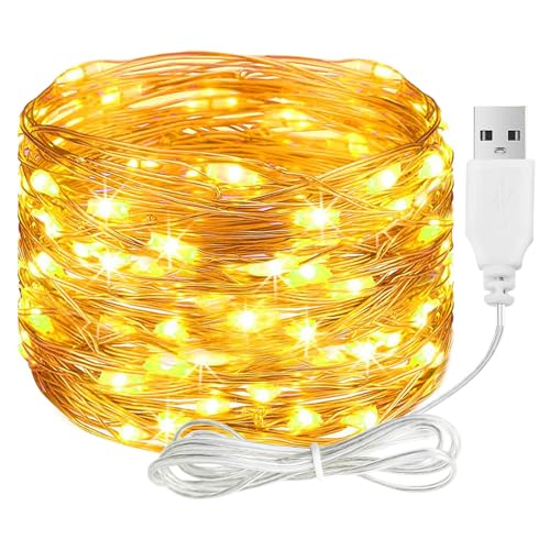 ALEGRE LED Lichterkette mit USB,10M 100 LED Kupferdraht Lichterkette mit Stecker,Wasserdicht Warmweiß Lichterketten Innen Außen,Lichterketten LED für DIY Hochzeit Deko,Weihnachten,Balkon,Schlafzimmer ALEGRE LED Lichterkette mit USB,10M 100 LED Kupferdraht Lichterkette mit Stecker,Wasserdicht Warmweiß Lichterketten Innen Außen,Lichterketten LED für DIY Hochzeit Deko,Weihnachten,Balkon,Schlafzimmer von ALEGRE