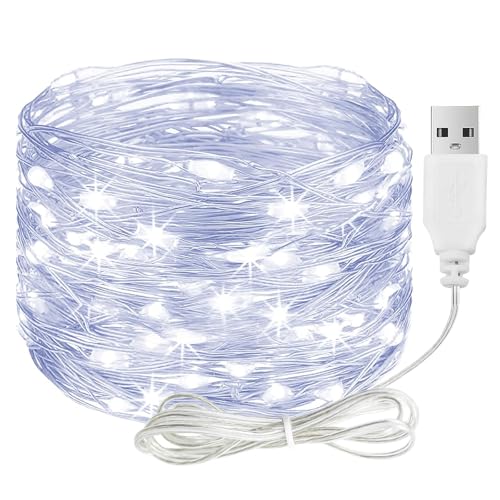 ALEGRE LED Lichterkette mit USB,3M 30 LED Kupferdraht Lichterkette mit Stecker,Wasserdicht Kaltweiß Lichterketten Innen Außen, Lichterketten LED für DIY Hochzeit Deko,Weihnachten, Balkon, Schlafzimmer ALEGRE LED Lichterkette mit USB,3M 30 LED Kupferdraht Lichterkette mit Stecker,Wasserdicht Kaltweiß Lichterketten Innen Außen, Lichterketten LED für DIY Hochzeit Deko,Weihnachten, Balkon, Schlafzimmer von ALEGRE