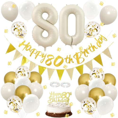 ALEGRE Luftballons 80 Geburtstag Deko Set,Konfetti 80. Geburtstag Frau Mann,Kuchen Deko 80 Geburtstag Frau Deko Girlande,Deko 80 Geburtstag Mann Frau,Deko 80 Geburtstag Luftballon,Zahl 80 Folienballon ALEGRE Luftballons 80 Geburtstag Deko Set,Konfetti 80. Geburtstag Frau Mann,Kuchen Deko 80 Geburtstag Frau Deko Girlande,Deko 80 Geburtstag Mann Frau,Deko 80 Geburtstag Luftballon,Zahl 80 Folienballon von ALEGRE